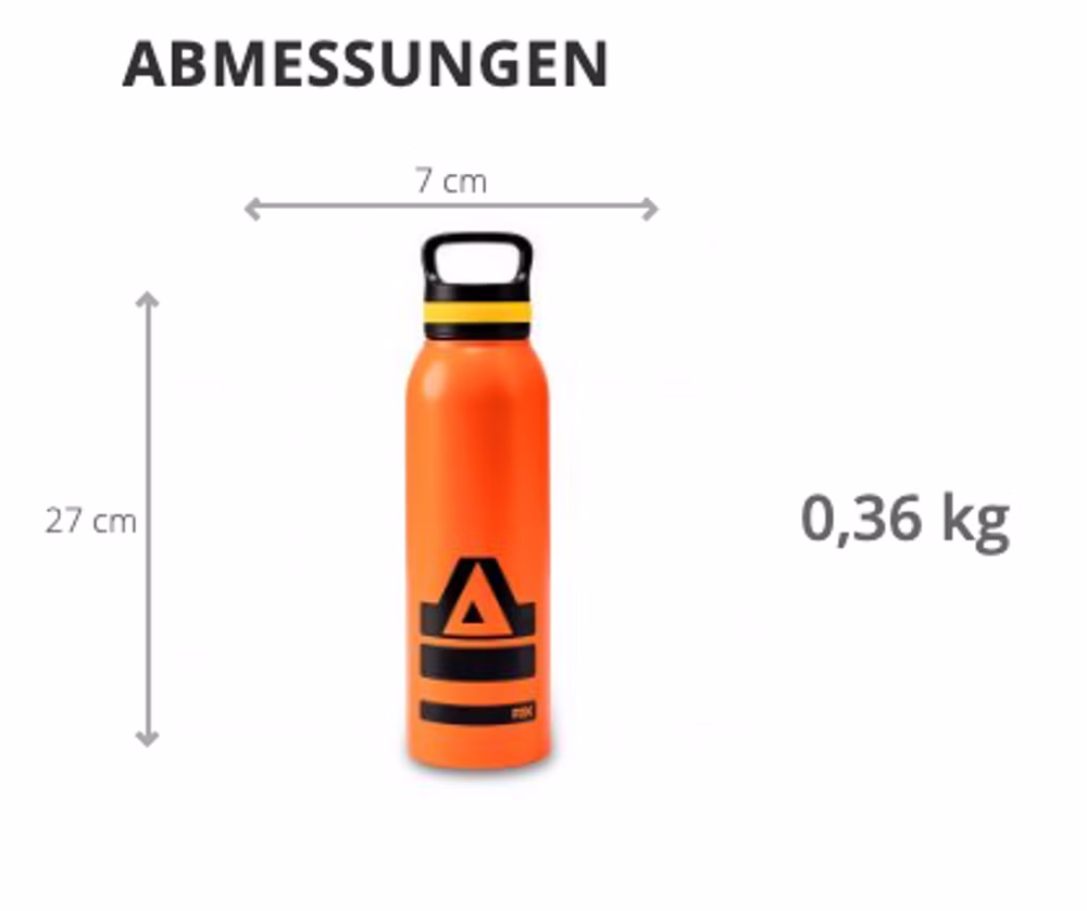 PAX Trinkflasche 600ml Schwarz