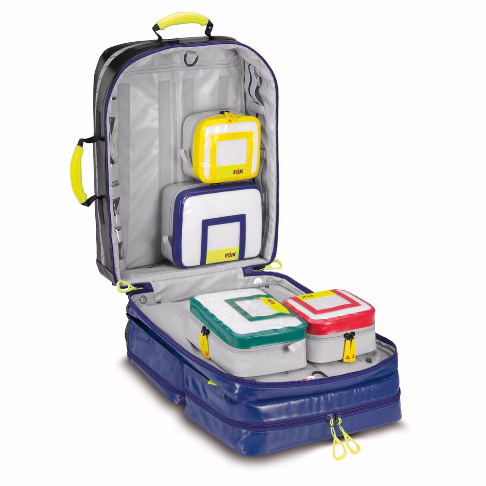 PAX Notfallrucksack Wasserkuppe L-FT2 mit 2 Fronttaschen Blau