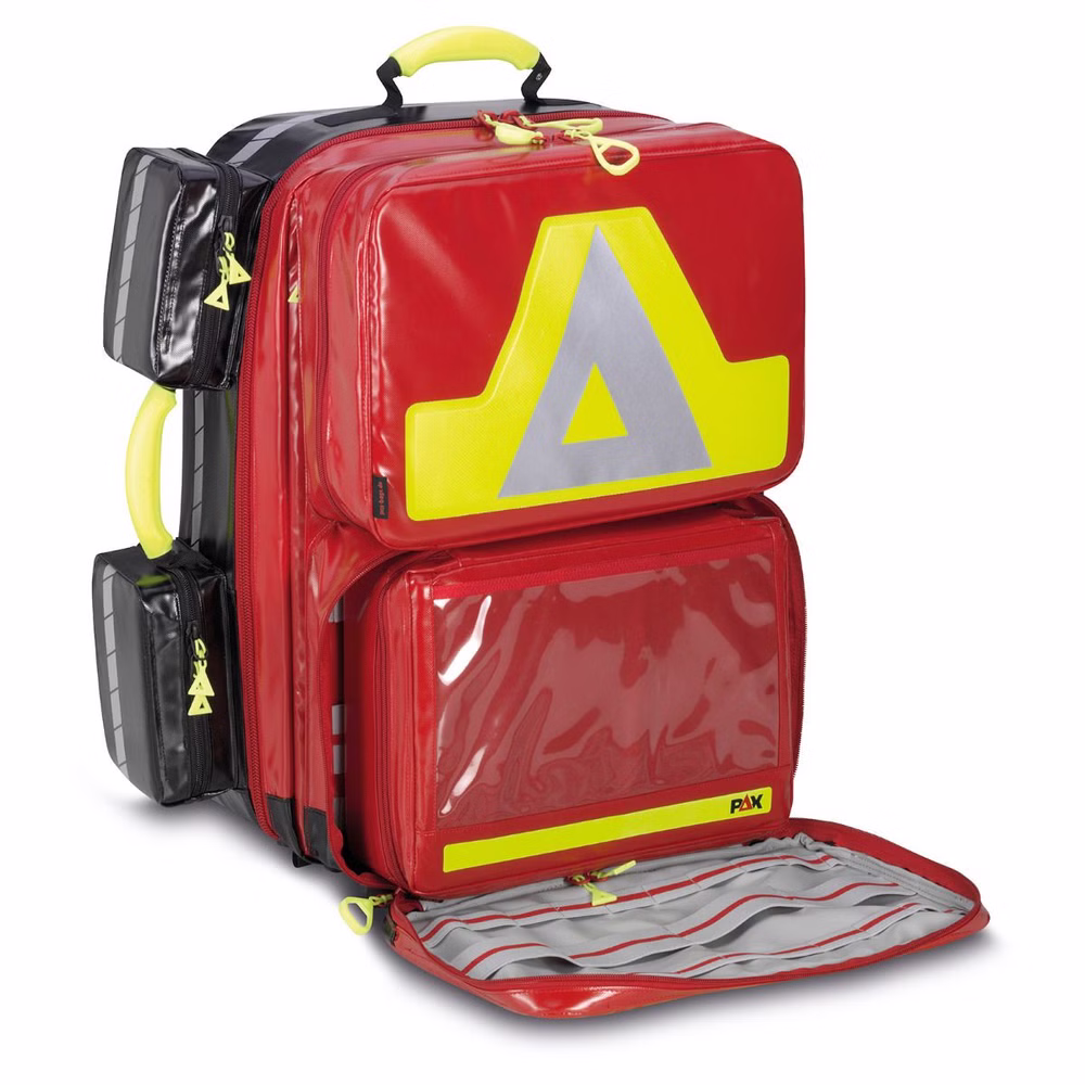 PAX Notfallrucksack Wasserkuppe L-ST-FT2 mit Seitentaschen und 2 Fronttaschen Blau