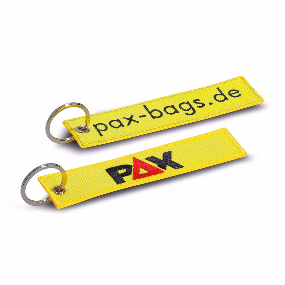 PAX Schlüsselanhänger mit Ring Gelb