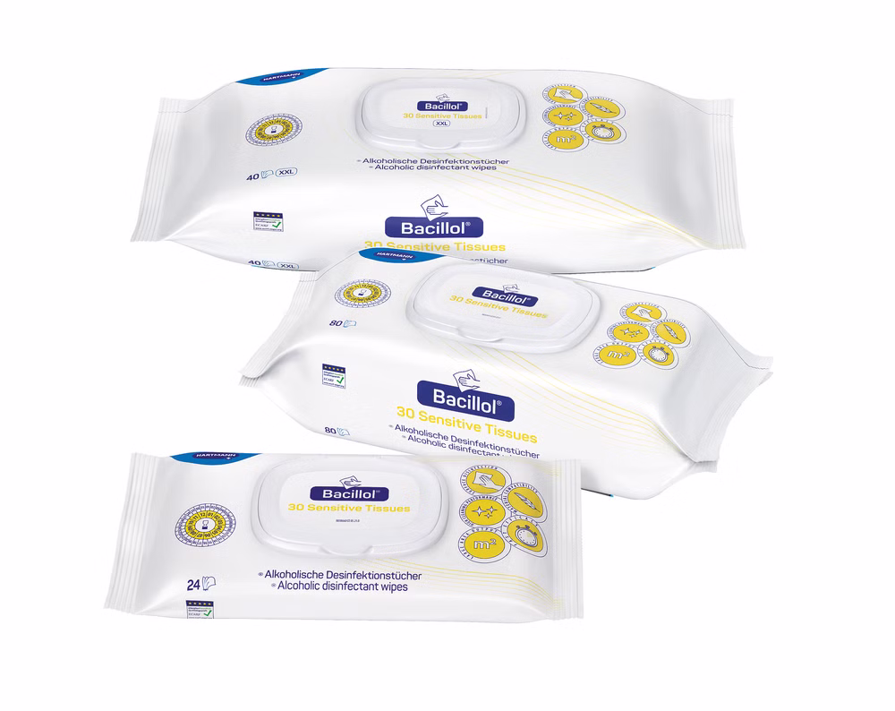 Hartmann Bacillol 30 Sensitive Desinfektionstücher 24 Tücher