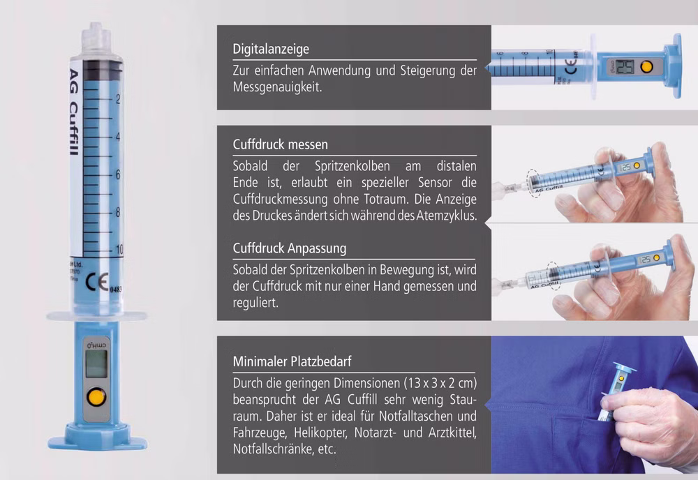 VBM AG Cuffill Digitale Spritze zur Cuffdruckmessung
