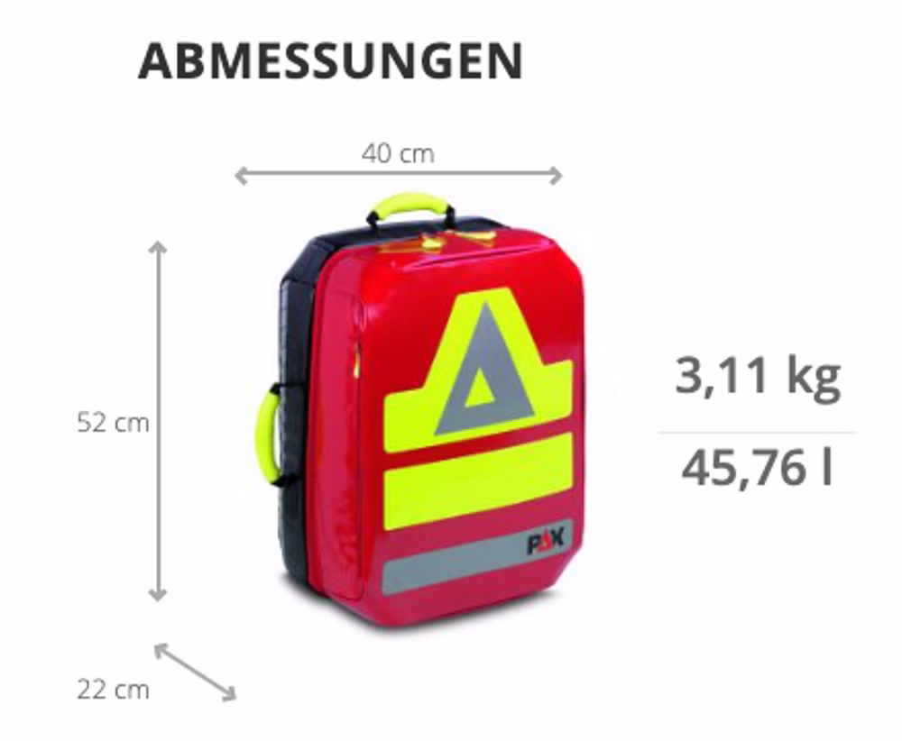 PAX Notfallrucksack P5/11 2.0 L Rot