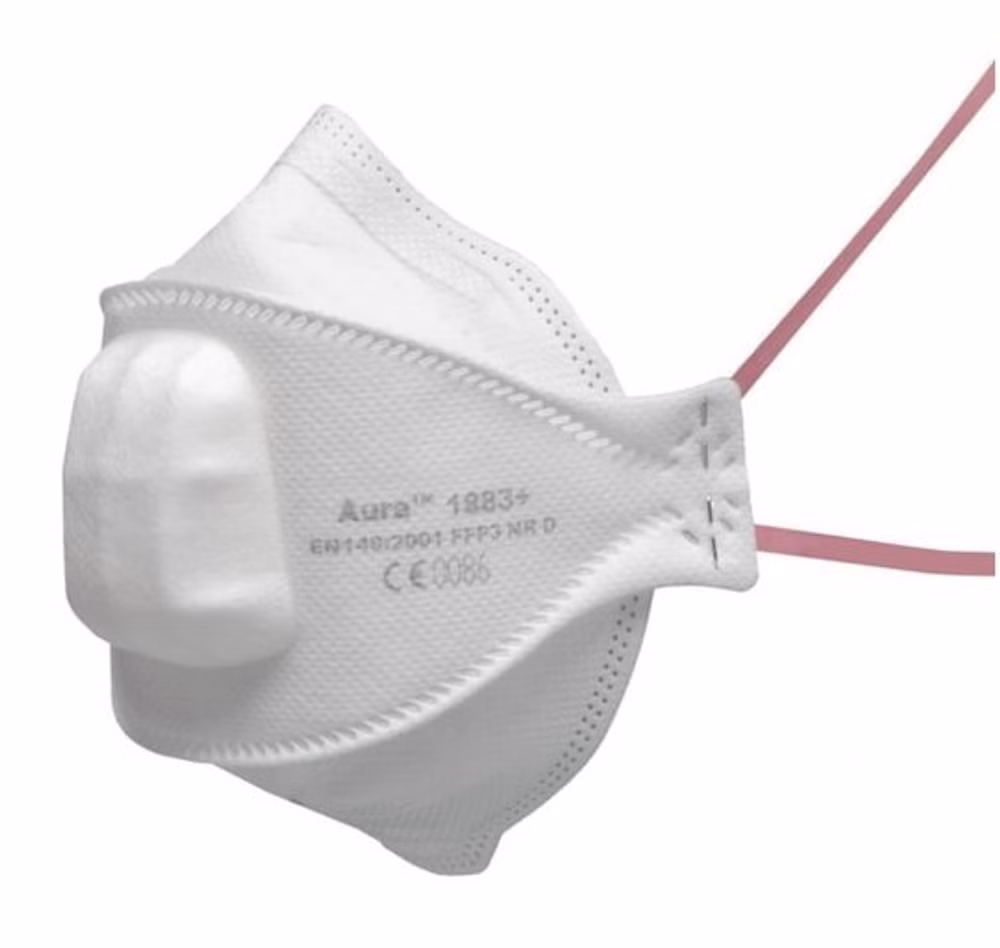 3M FFP3 Filtermaske Aura 1883+ mit abgedecktem Ausatemventil