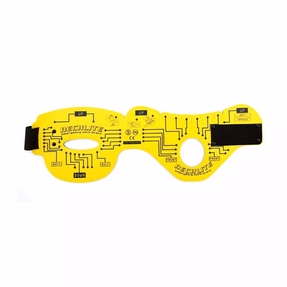 Necklite Immobilisationskragen aus flexiblem Aluminium-Schaumstoff Gelb