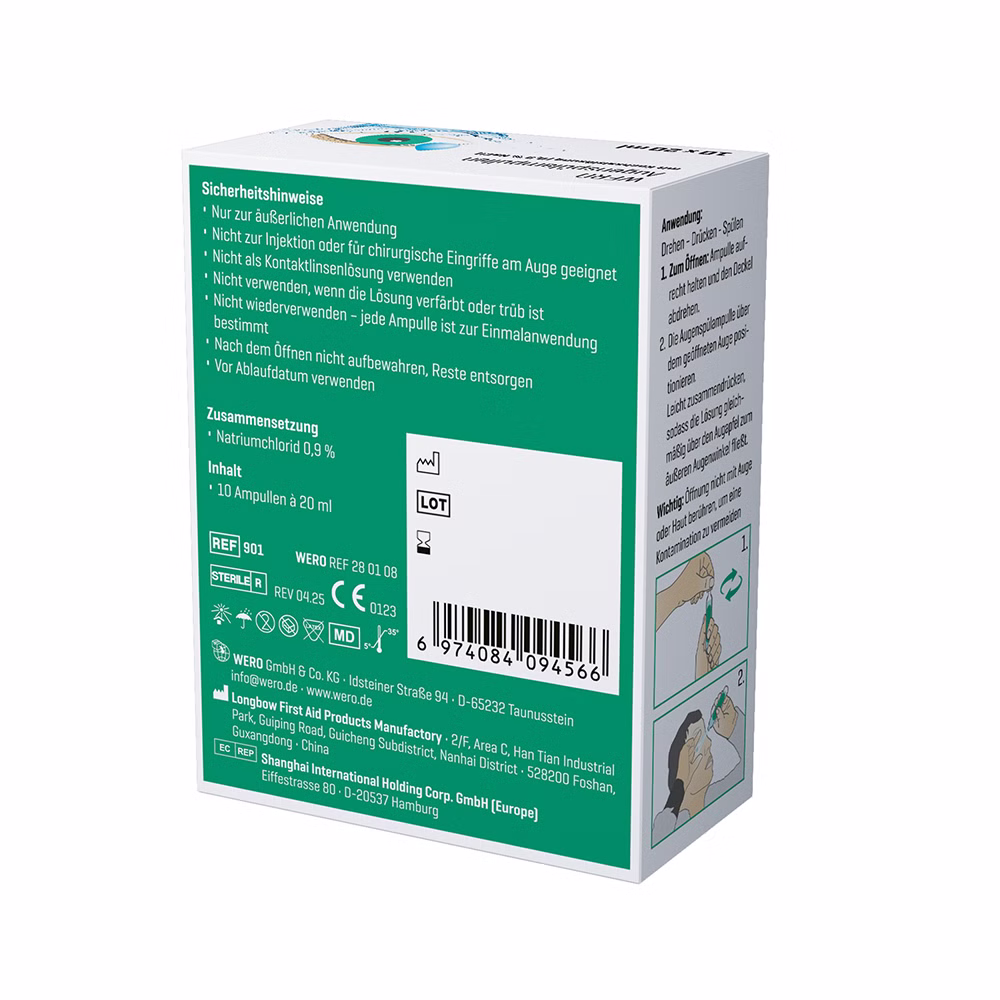 10x WERO Augenspülampullen 20ml steril