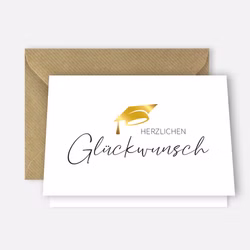 Karte "Herzlichen Glückwunsch" mit Umschlag
