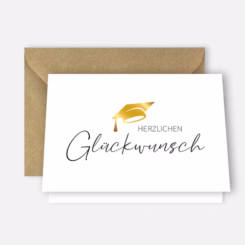 Karte "Herzlichen Glückwunsch" mit Umschlag