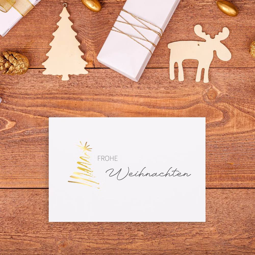 Karte "Frohe Weihnachten" mit Umschlag