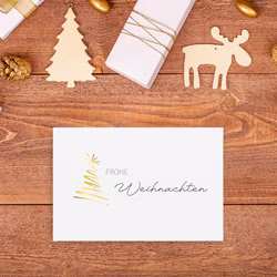 Karte "Frohe Weihnachten" mit Umschlag