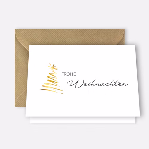 Karte "Frohe Weihnachten" mit Umschlag