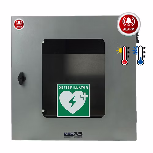 AED Außen-Wandkasten klimatisiert, beleuchtet und mit Alarm