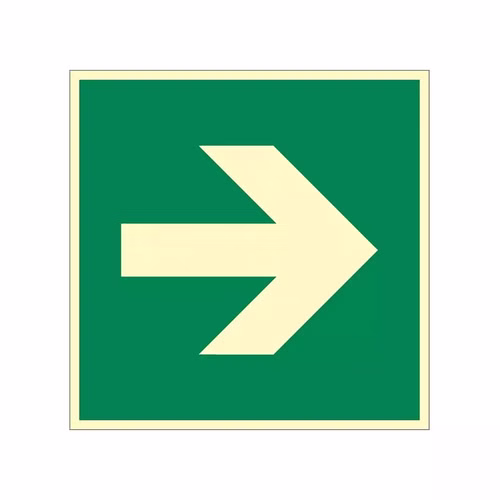 Hinweisschild Rettungszeichen Richtungspfeil 20x20cm