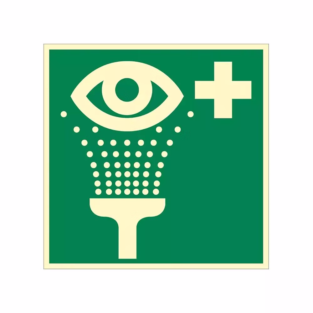 Hinweisschild Rettungszeichen Augenspüleinrichtung Klebefolie
