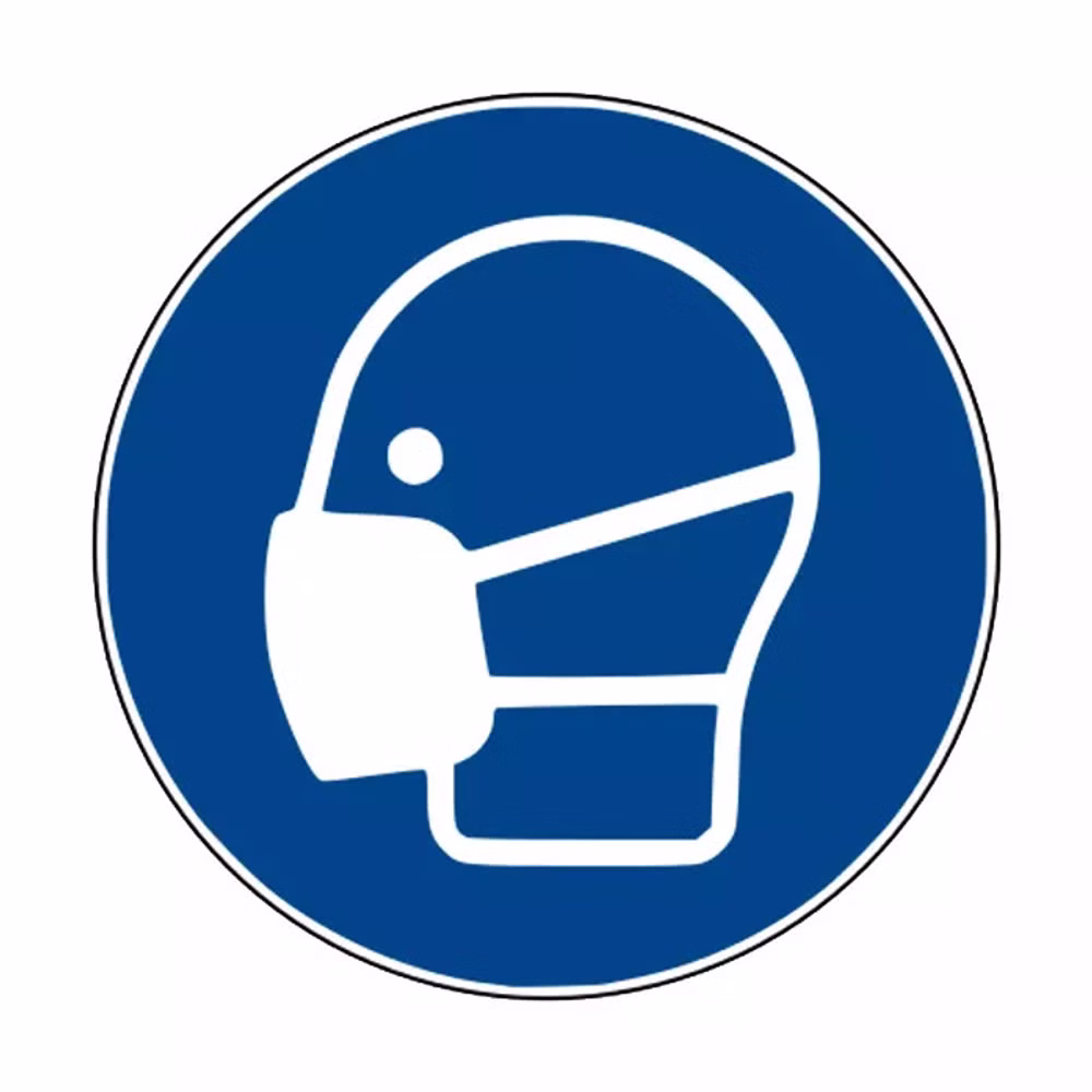 Hinweisschild Gebotszeichen Maske benutzen Klebefolie