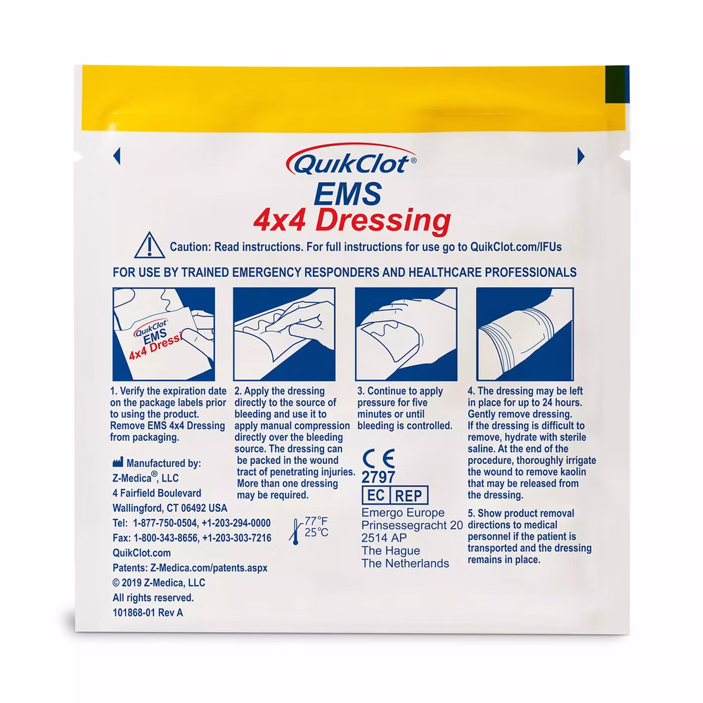 QuikClot EMS Kompresse 10x10cm Gauze