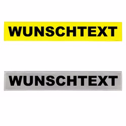 Reflexschild mit Beschriftung 35x5cm Klett für Notfallrucksäcke und -taschen Gelb