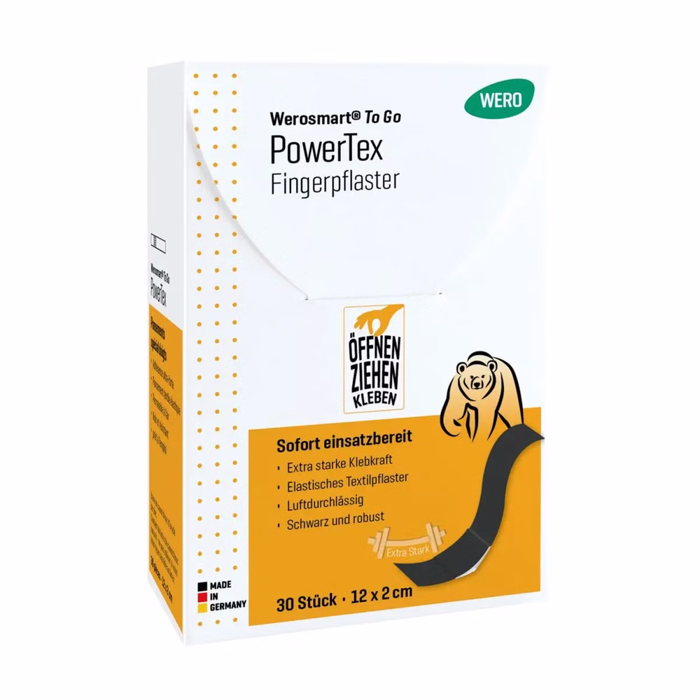 Werosmart To Go PowerTex Fingerpflaster 12x2cm (30 Stück)