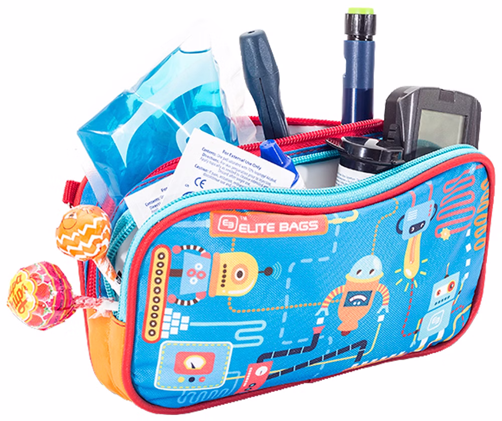 Tee-uu EliteBags DIA'S KIDS Kinder Diabetikertäschchen Roboter