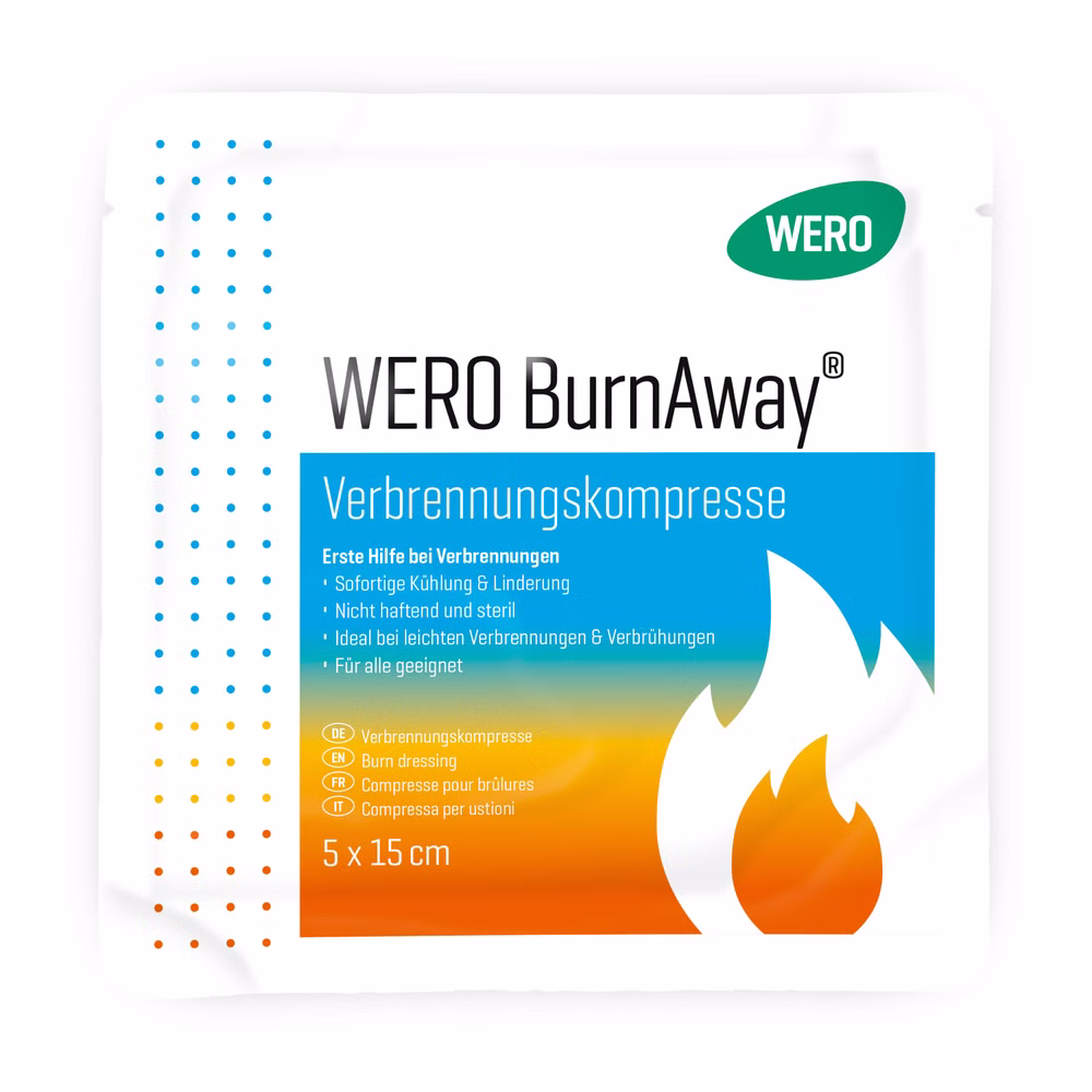 WERO BurnAway Verbrennungskompresse 5 x 15 cm