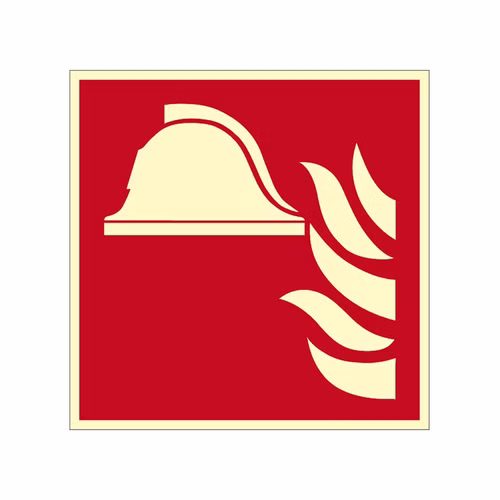 Hinweisschild Brandschutzzeichen Mittel und Geräte zur Brandbekämpfung