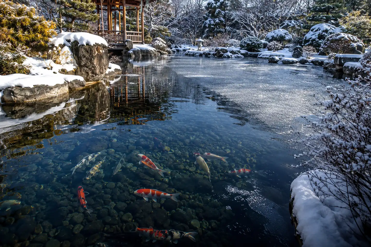 Gartenteichfische sicher überwintern