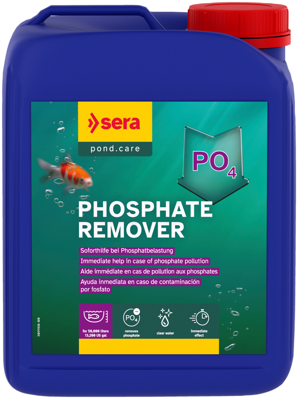 Sera Pond Phosphate Remover  5 Liter Algenvernichter Gartenteich Pflegen