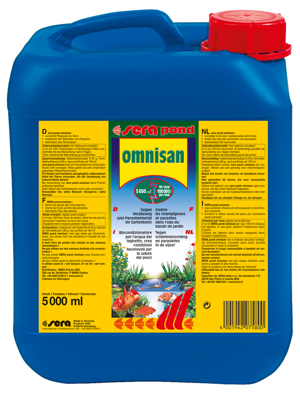 Sera pond omnisan F 5 Liter Arzneimittel Pilzerkrankung Gartenteich Pflegen