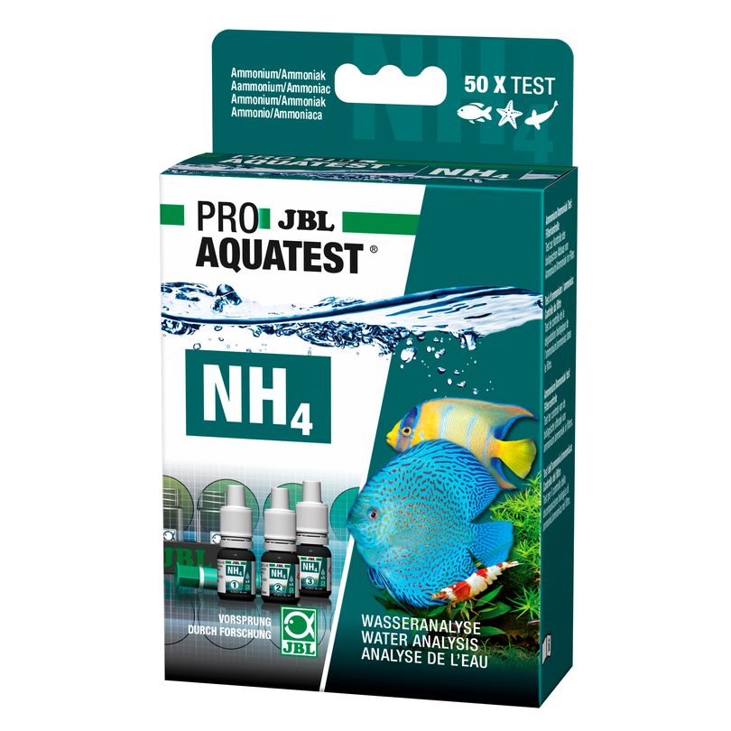 JBL NH4 Ammonium Test Ammonium-/Ammoniakgehalt Süß-/Meerwasser-Aquarium & Teich