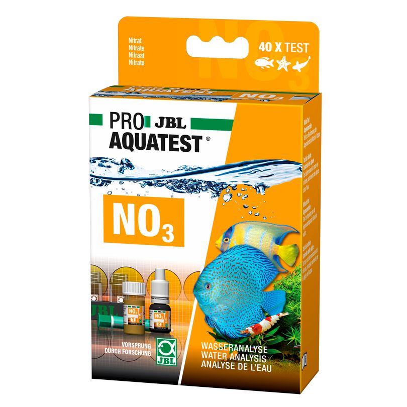 JBL NO3 Nitrat Test Schnelltest Nitratgehalt in Süß-/Meerwasser-Aquarium & Teich