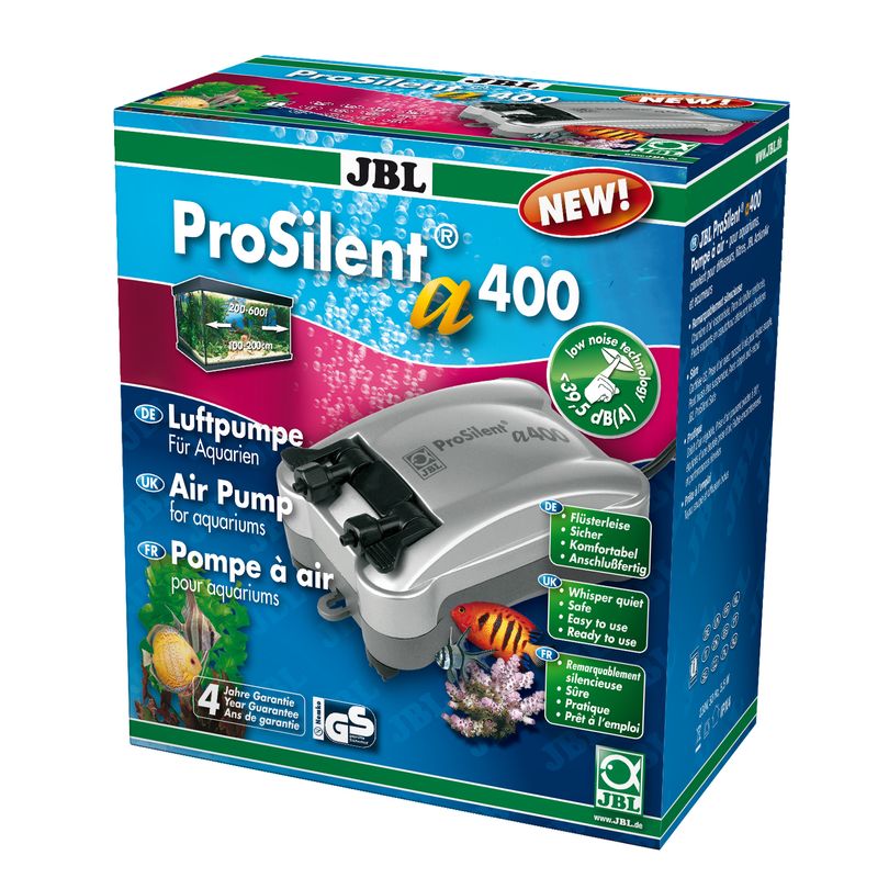 JBL ProSilent a400 - Luftpumpe für Süß- und Meerwasser-Aquarien von 200 - 600 l