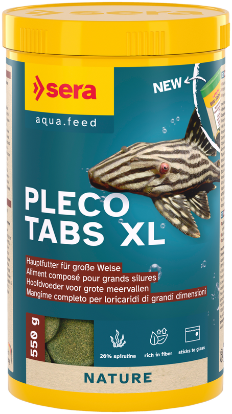 sera Pleco Tabs XL Nature 1000ml Bodenfuttertabletten Futtertabletten Aquarium