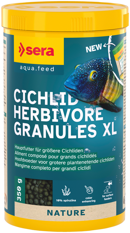 sera Cichlid Herbivore Granules XL 1000ml Granulat Cichliden Aquarium