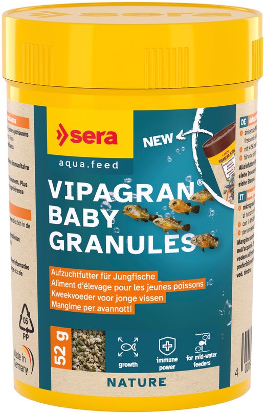 Sera Vipagran Baby Granules 100ml Aufzuchtfutter Granulatfutter Zierfische Aquarium 
