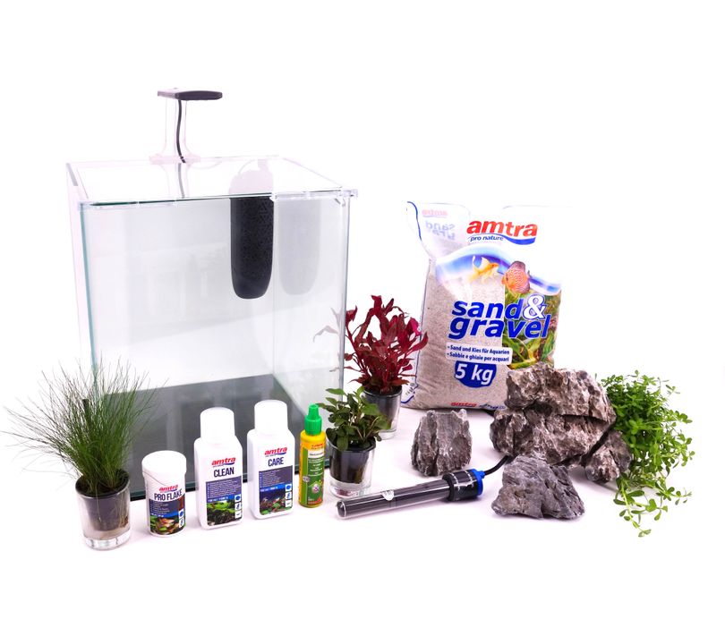 Nanotank System 30 Aquarium Komplettaquarium Inkl. Dekoration