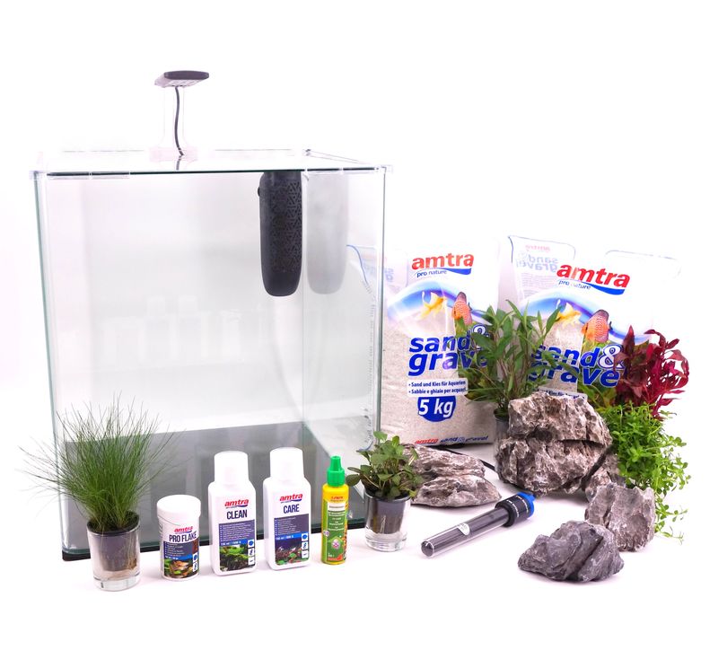 Nanotank System 60 Aquarium Komplettaquarium Inkl. Dekoration