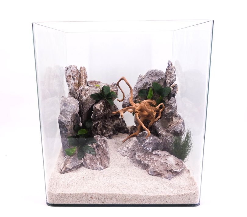 Nanotank 60 Aquarium mit Abdeckung und Unterlage