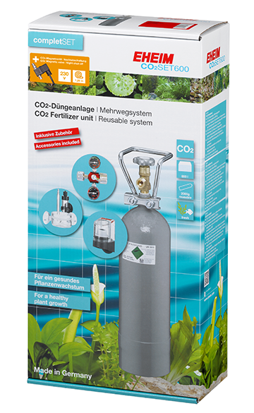 EHEIM CO2 Komplettset Mehrwegsystem für Aquarien bis 600 Liter +Nachtabschaltung