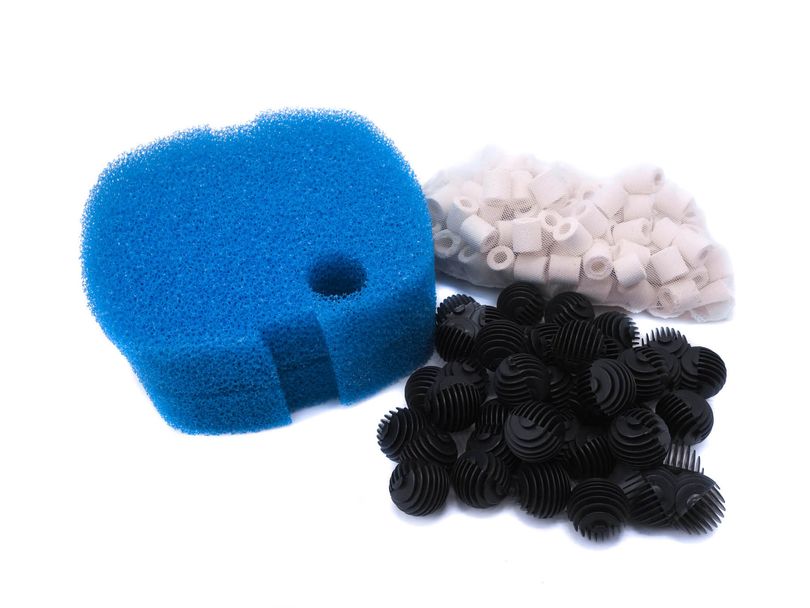 Filtermaterial Set Außenfilter HW 302 702 Bio Balls Keramik Ringe 2 Schwämme