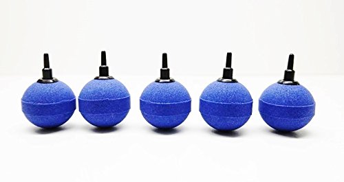 5 blaue Luftausströmer Kugeln in der Größe 5cm 