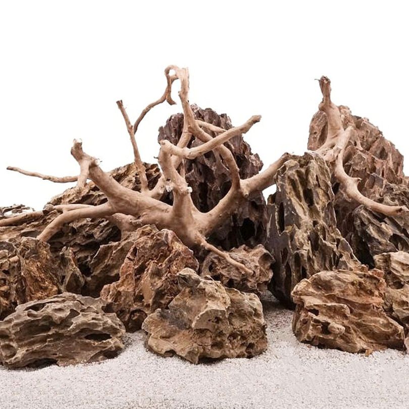 Aquarium Natursteine Wurzel 25kg Drachensteine + Moorkienwurzel XL