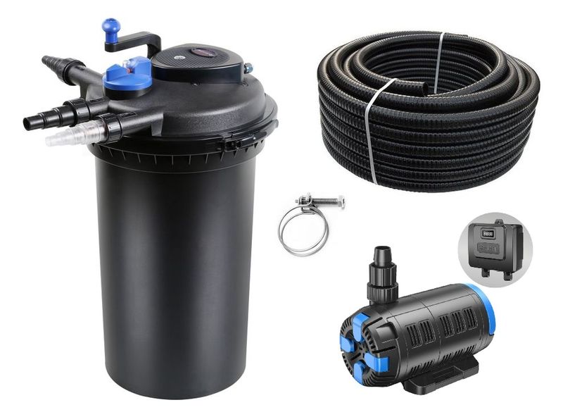 Druckteichfilter Set CPF 15000 regelbare Eco Pumpe 10m Schlauch Nr.31