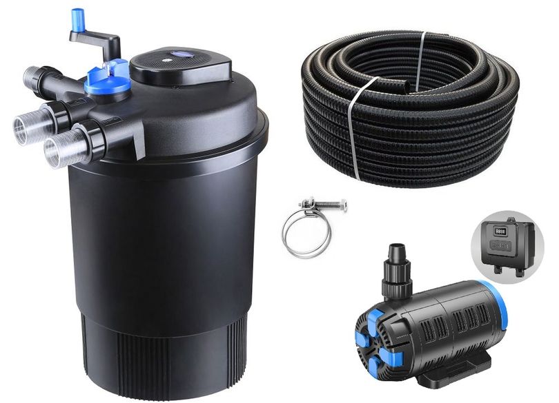 Druckteichfilter Set CPF 30000 regelbare Eco Pumpe 10m Schlauch Nr.47