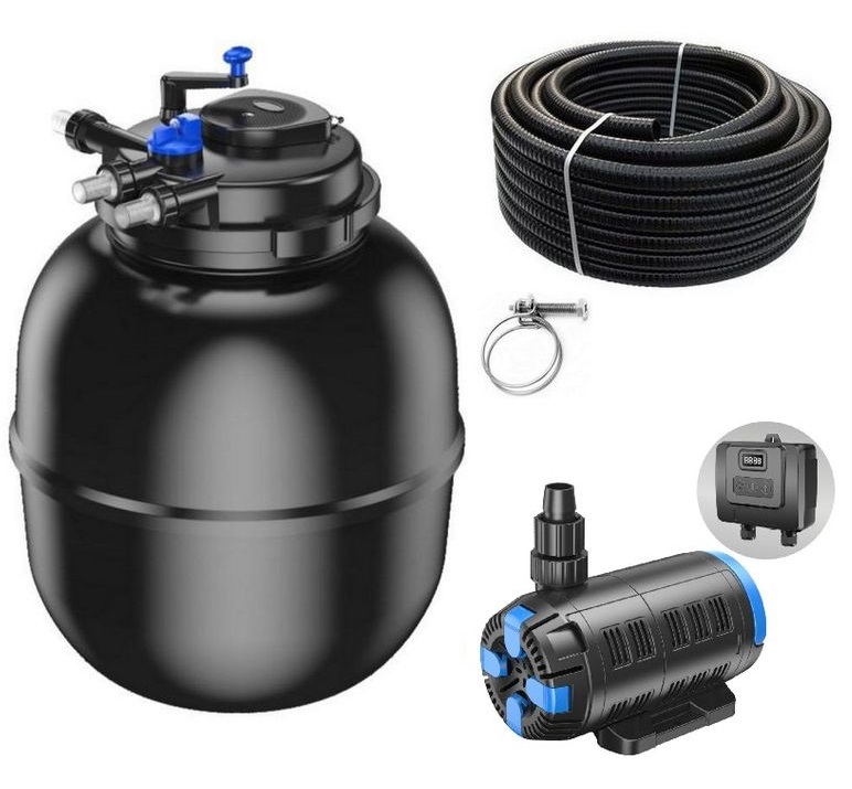 Druckteichfilter Set CPF 75000 regelbare Eco Pumpe 10m Schlauch Nr.63