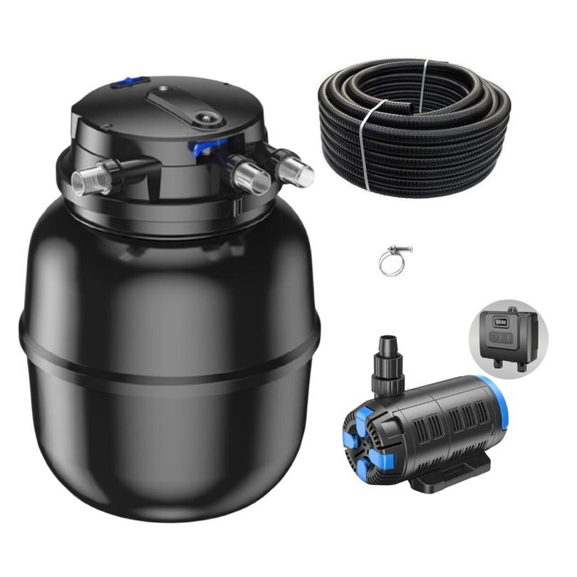 Druckteichfilter Set CPU 50000 regelbare Eco Pumpe 10m Schlauch Nr.59