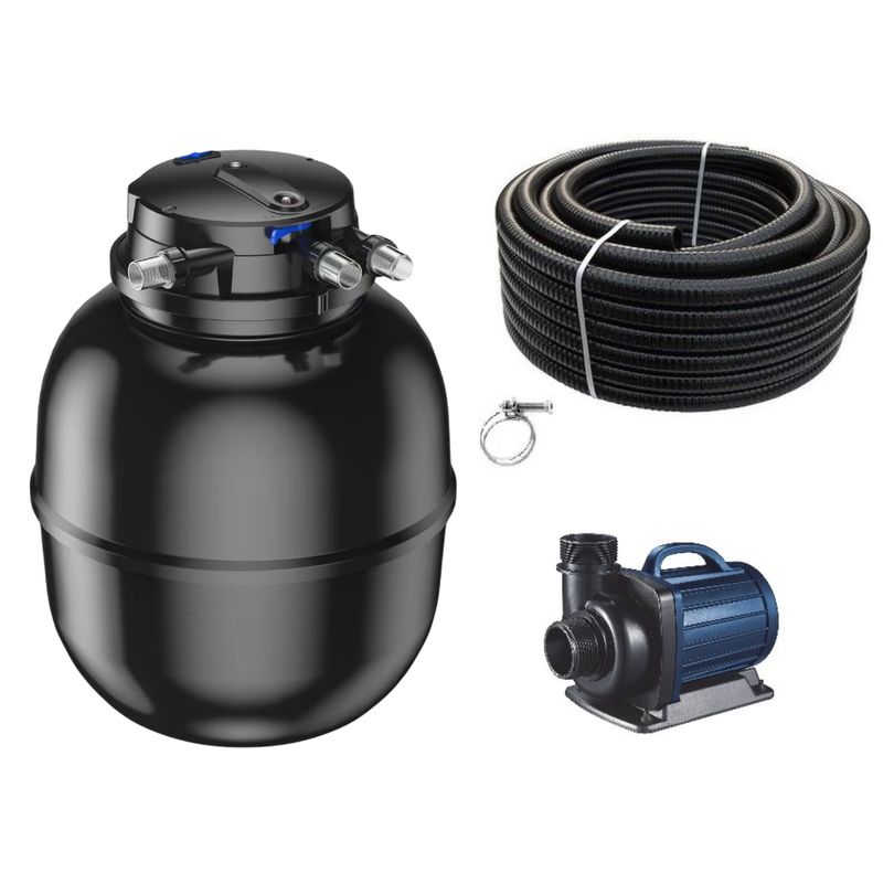 Schwimmteichfilter Set CPU 75000 12V Teichpumpe DM 12000 bis 100.000l Nr.105
