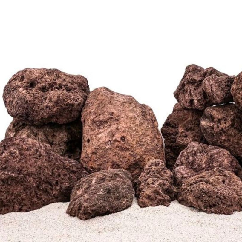 Aquarium Natursteine Lavastein rot 1 Stück Größe M 0,3-1,5 kg Nr.40