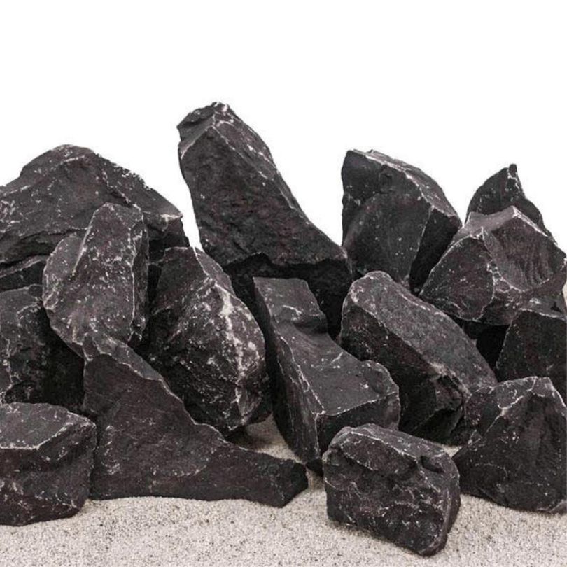 Aquarium Natursteine Schwarzer Felsen 1 Stück Gr. M 0,5-1,0kg