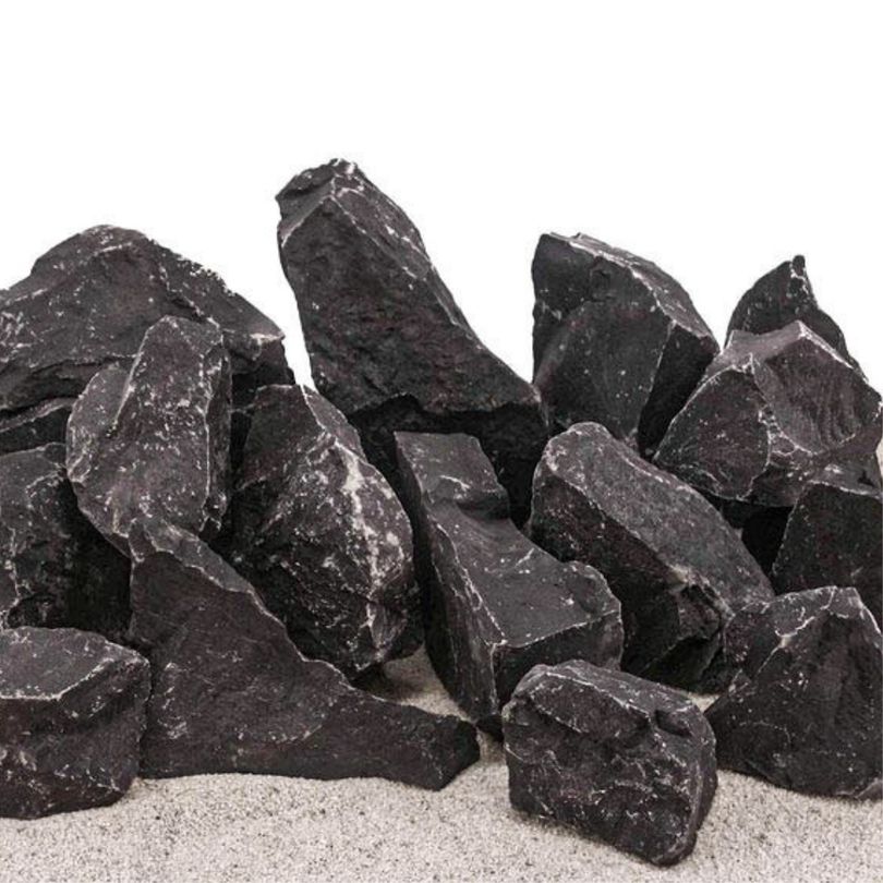 Aquarium Natursteine Dark Black Rock 10 kg Mix Größe S bis L