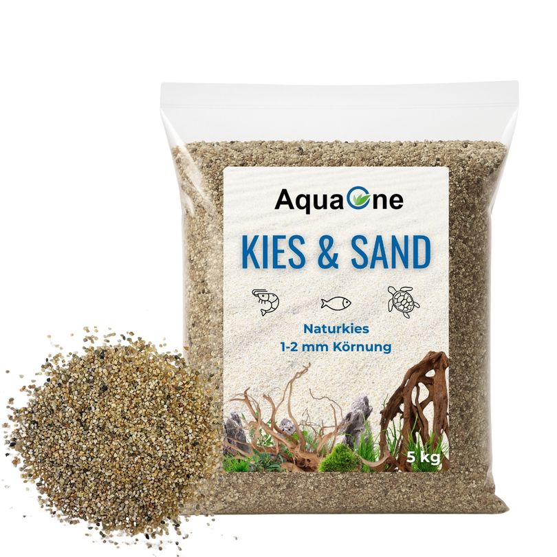 5 Kg Naturkies beige mittel "Premium Qualität" 1-2 mm Bodengrund Aquarium